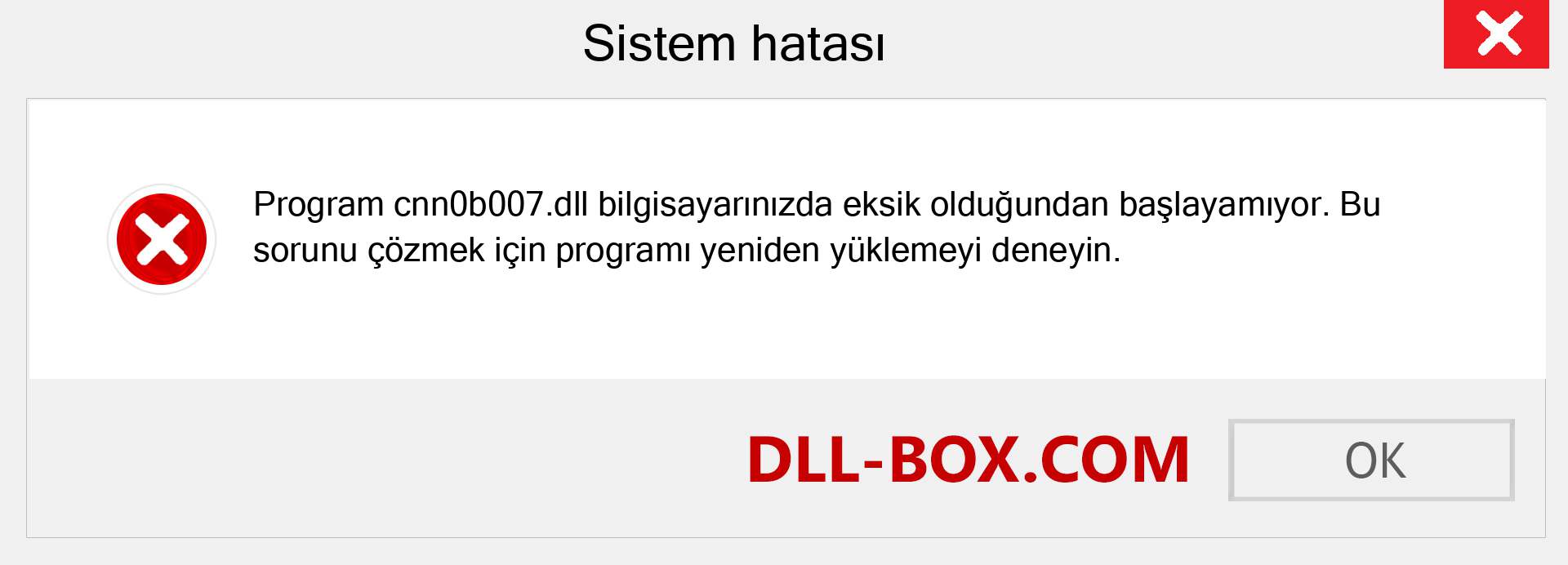 cnn0b007.dll dosyası eksik mi? Windows 7, 8, 10 için İndirin - Windows'ta cnn0b007 dll Eksik Hatasını Düzeltin, fotoğraflar, resimler